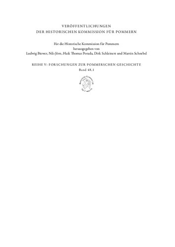 Biographisches Lexikon für Pommern: Band 1