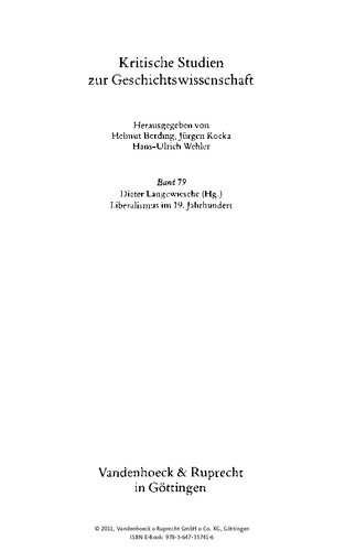 Liberalismus im 19. Jahrhundert: Deutschland im europäischen Vergleich