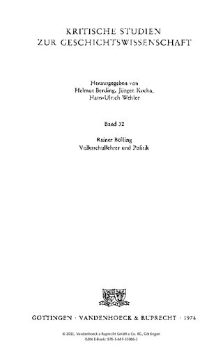Volksschullehrer und Politik: Der Deutsche Lehrerverein 1918-1933