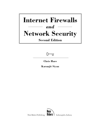 Internet Firewalls and Network Security