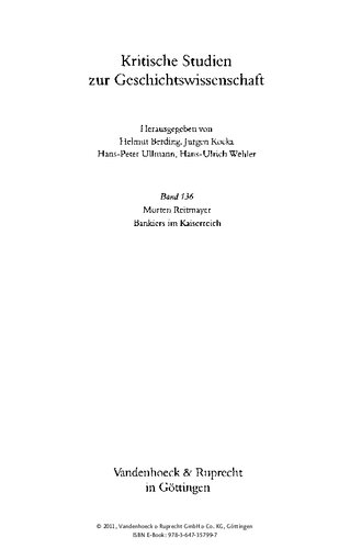 Bankiers im Kaiserreich: Sozialprofil und Habitus der deutschen Hochfinanz
