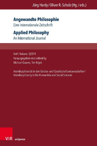 Applied Philosophy. An International Journal: Interdisciplinarity in the Humanities and Social Sciences