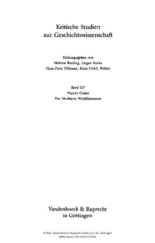 Der blockierte Wohlfahrtsstaat: Unterschichtjugend und Jugendfürsorge in der Weimarer Republik