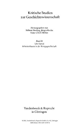 Arbeiterfrauen in der Kriegsgesellschaft: Beruf, Familie und Politik im Ersten Weltkrieg