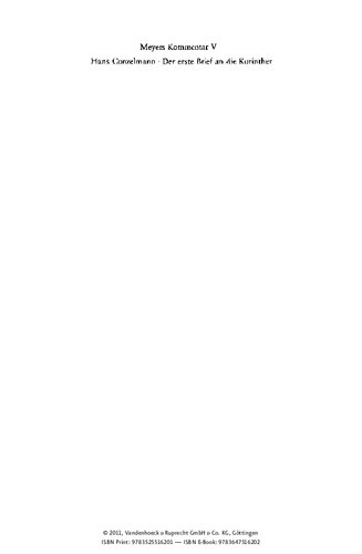 Der erste Brief an die Korinther