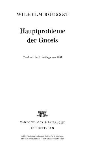 Hauptprobleme der Gnosis