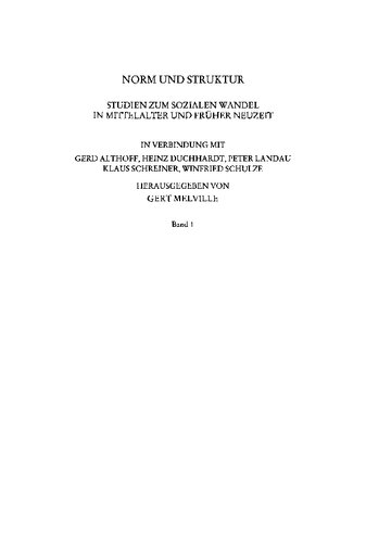 Institutionen und Geschichte: Theoretische Aspekte und mittelalterliche Befunde