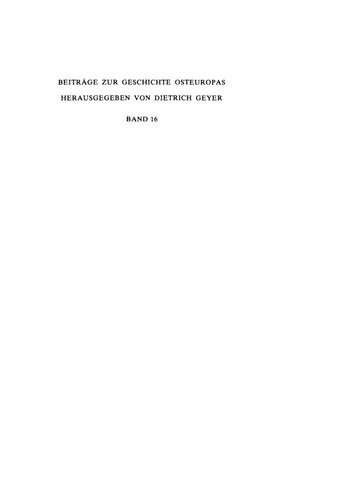 Bürgertum und Stadt in Russland 1760-1870: Rechtliche Lage und soziale Struktur