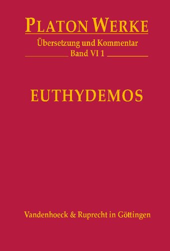 Euthydemos: Übersetzung und Kommentar