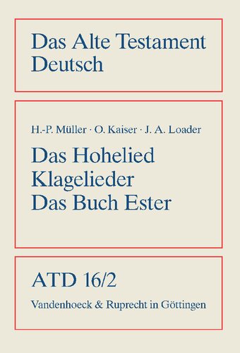 Das Hohe Lied, Klagelieder, Das Buch Esther