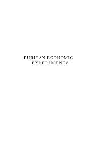 Puritan Economic Experiments