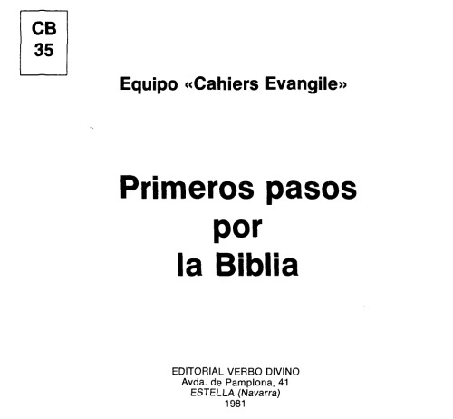 Los Primeros Pasos por la Biblia