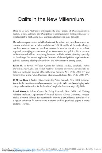 Dalits in the New Millennium