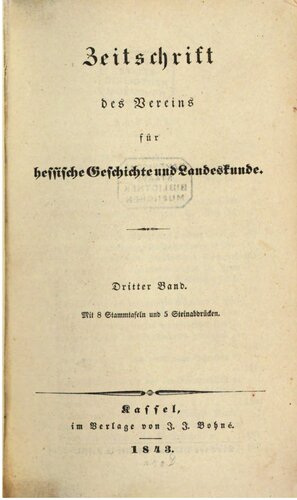 Zeitschrift des Vereins für Hessische Geschichte und Landeskunde