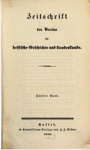 Zeitschrift des Vereins für Hessische Geschichte und Landeskunde