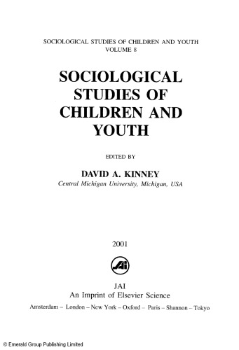 Sociological Studies of Children and Youth, Volume 8