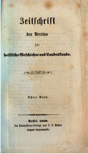 Zeitschrift des Vereins für hessische Geschichte und Landeskunde