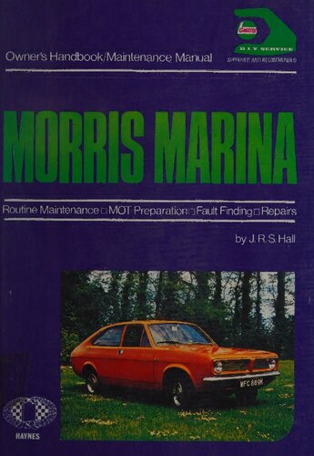 Morris Marina Owners Hanbook Maintenance Manual: Covers Models 1971 Onwards