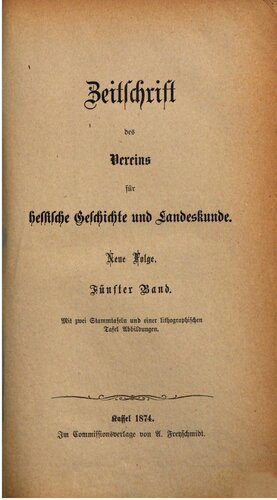Zeitschrift des Vereins für hessische Geschichte und Landeskunde