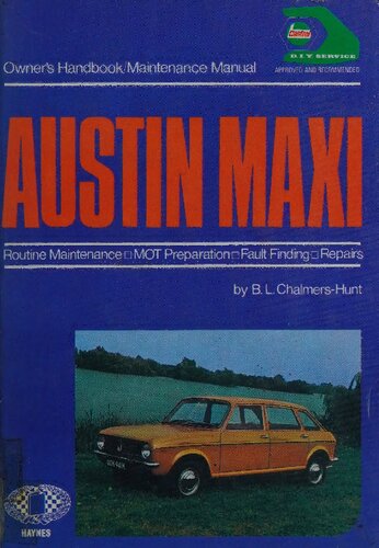 Austin Maxi Covers Models 1969 Onwards Owners Handbook