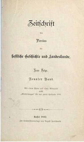 Zeitschrift des Vereins für hessische Geschichte und Landeskunde