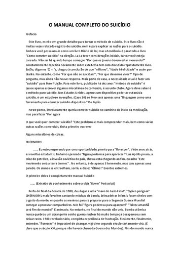 O Manual Completo do Suicídio