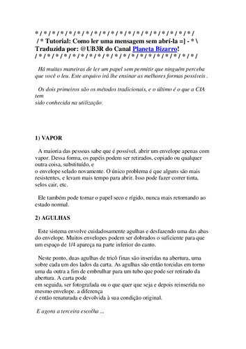 Tutorial: como ler uma mensagem de carta sem abrí-la ou fazer mensagens invisíveis