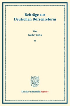Beiträge zur Deutschen Börsenreform