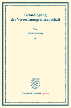 Grundlegung der Verrechnungswissenschaft