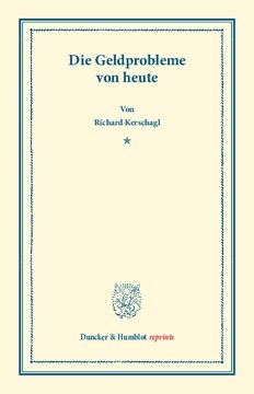 Die Geldprobleme von heute