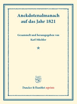 Anekdotenalmanach auf das Jahr 1821