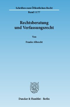 Rechtsberatung und Verfassungsrecht