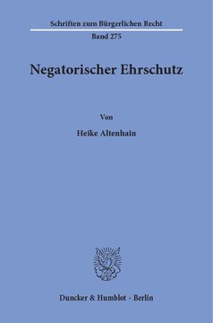 Negatorischer Ehrschutz