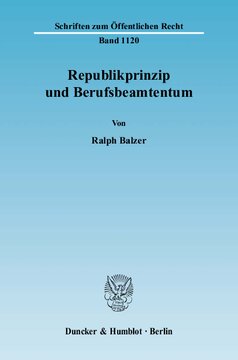 Republikprinzip und Berufsbeamtentum
