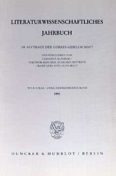 Literaturwissenschaftliches Jahrbuch: 32. Band (1991)