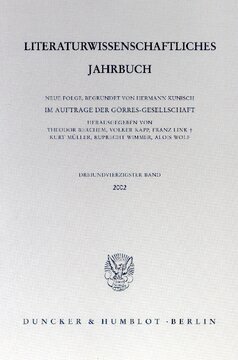Literaturwissenschaftliches Jahrbuch: 43. Band (2002)