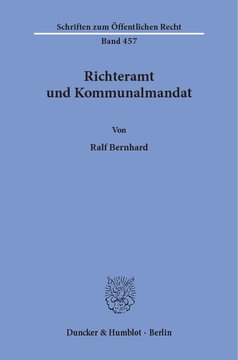 Richteramt und Kommunalmandat