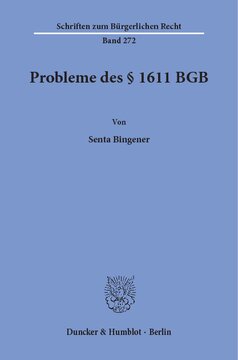 Probleme des § 1611 BGB