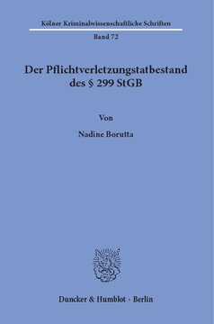 Der Pflichtverletzungstatbestand des § 299 StGB