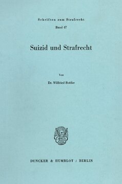 Suizid und Strafrecht