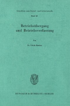 Betriebsübergang und Betriebsverfassung