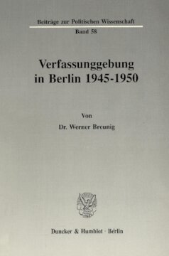 Verfassunggebung in Berlin 1945–1950