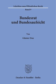 Bundesrat und Bundesaufsicht