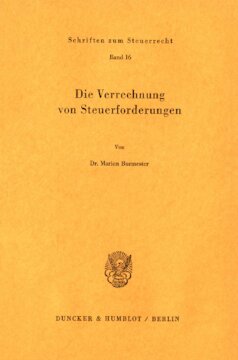 Die Verrechnung von Steuerforderungen