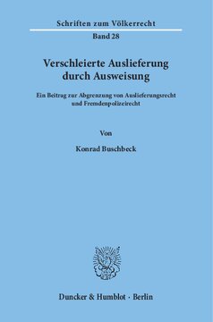 Verschleierte Auslieferung durch Ausweisung: Ein Beitrag zur Abgrenzung von Auslieferungsrecht und Fremdenpolizeirecht