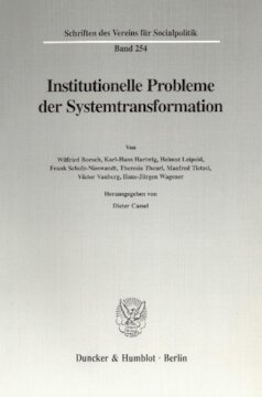 Institutionelle Probleme der Systemtransformation