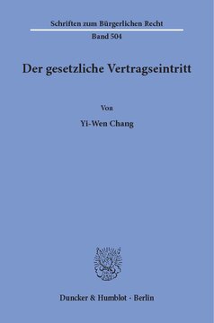 Der gesetzliche Vertragseintritt