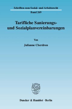Tarifliche Sanierungs- und Sozialplanvereinbarungen