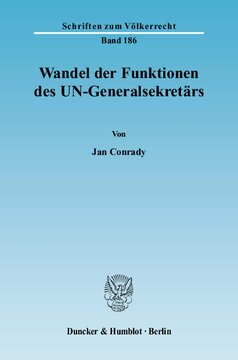 Wandel der Funktionen des UN-Generalsekretärs