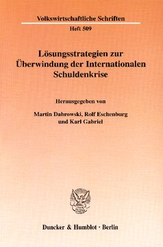 Lösungsstrategien zur Überwindung der Internationalen Schuldenkrise